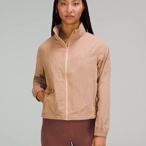 Lululemon Rain Resistant Rain Jacket With Hood Packable Tan Size 10